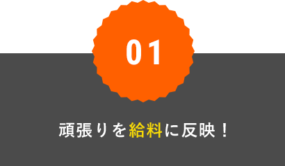 頑張りを給料に反映！